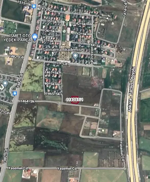 Gölbaşı Hacılar'da İmarlı 1.720 m2 Satılık Arsa